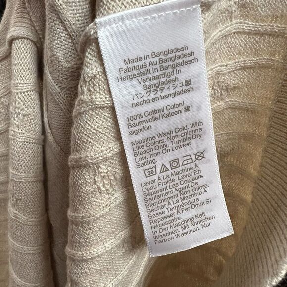 J Crew Women's Cable Knit Cardigan Sweater Button Long Sleeve Office Khaki SZ SM - Picture 6 of 6